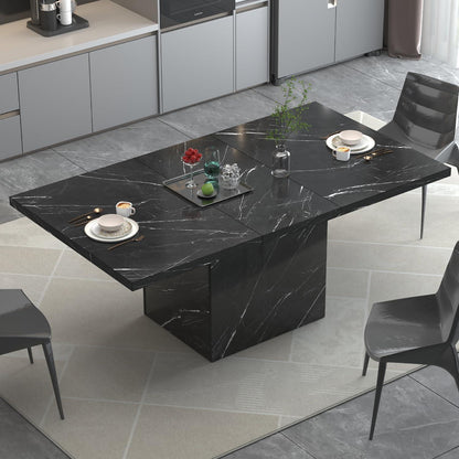Moderner Esstisch Schwarz – Küchentisch Holz Design für 4-6 Personen