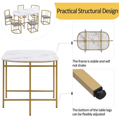 Essgruppe Esstisch mit 6 Stühlen, Industrial Design