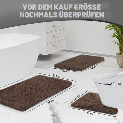 Super saugfähige Mikrofaser Badematte 50x80 cm Kaffeebraun