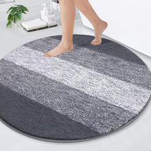 Rundes Badteppich Grau 120 cm - Rutschfest & Wasserabsorbierend