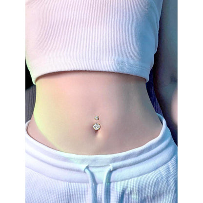 Bauchnabelpiercing Schmetterling Gold/Silber Chirurgenstahl 6-14mm