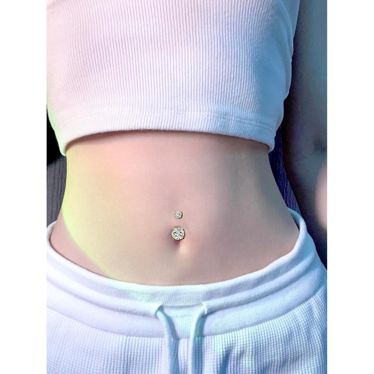 Bauchnabelpiercing Schmetterling Chirurgenstahl Gold Silber 8mm