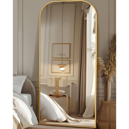 Gewölbter Ganzkörperspiegel 180x81cm – Freistehend & Verstellbar
