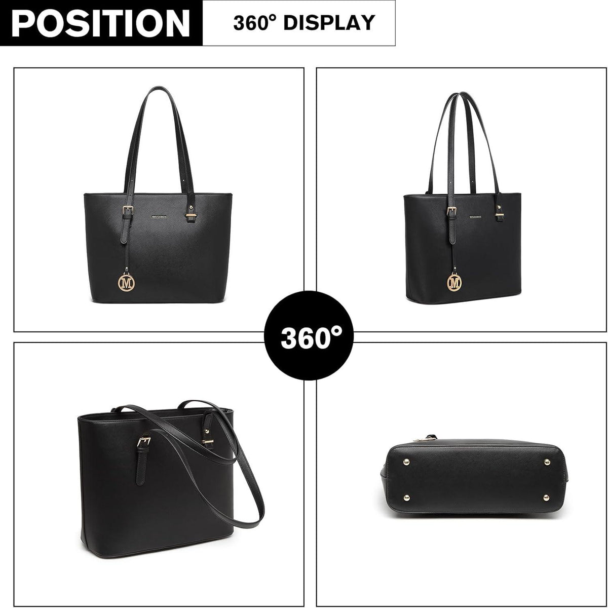 Miss Lulu Handtaschen Set Damen PU Leder Henkeltaschen