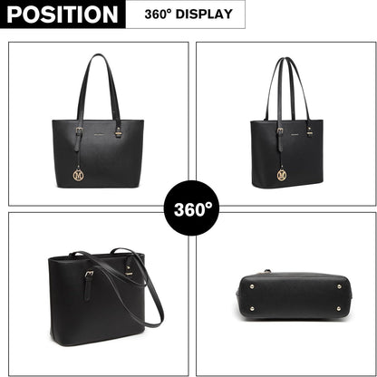 Miss Lulu Handtaschen Set Damen PU Leder Henkeltaschen