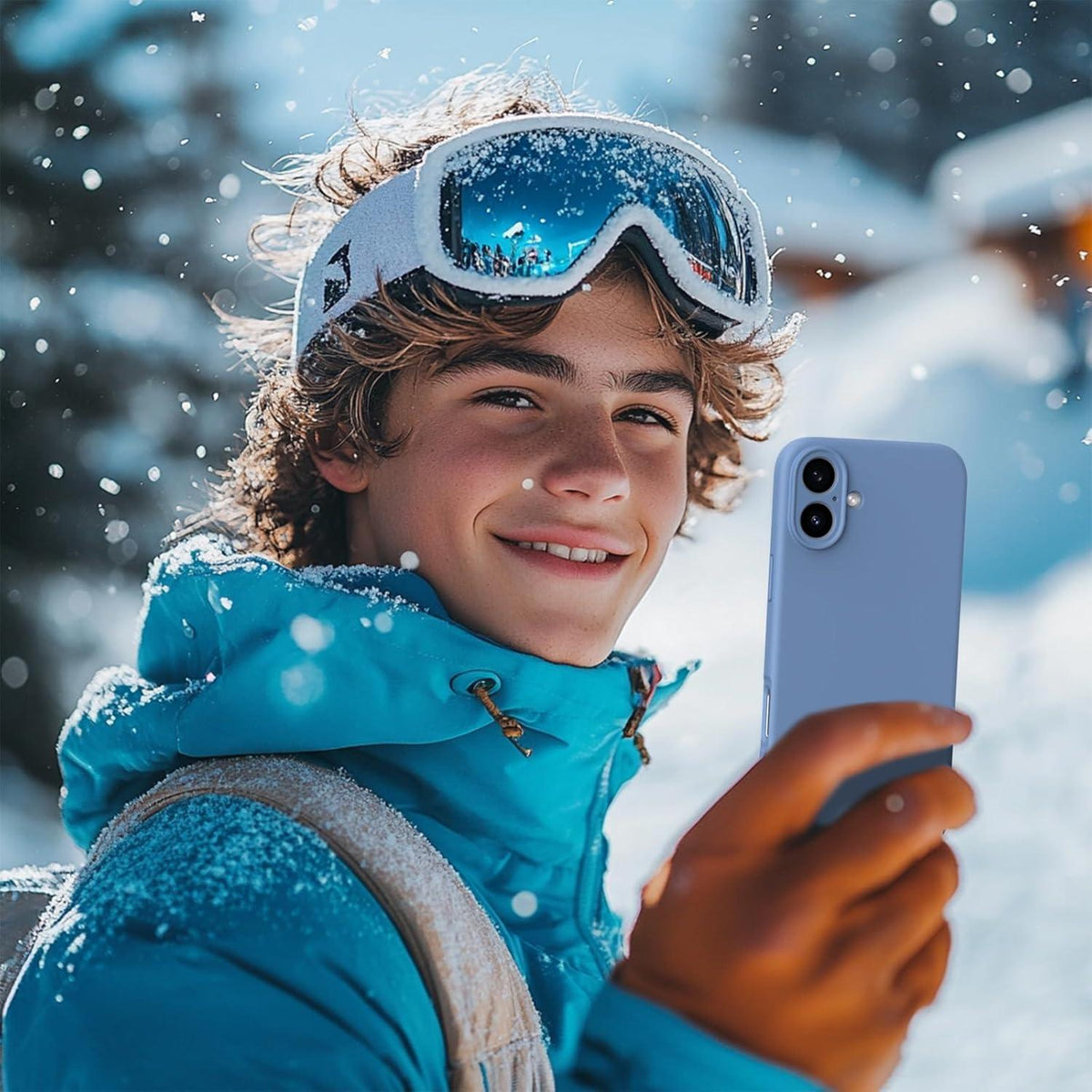 iPhone 16 Hülle Silikon mit Kameraschutz & Schutzfolie