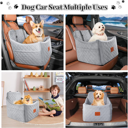 Hunde Autositz grau mittel – Waschbar & Sicher