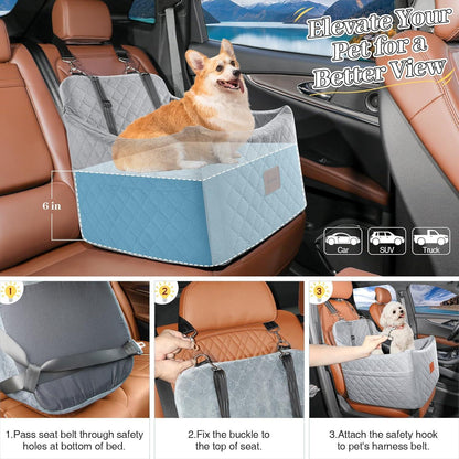 Hunde Autositz grau mittel – Waschbar & Sicher