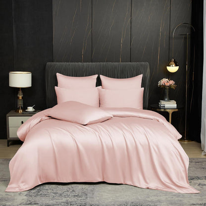 Bambus Bettwäsche Set Rosa 200x220 cm + 2 Kissenbezüge