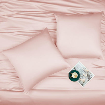Bambus Bettwäsche Set Rosa 200x220 cm + 2 Kissenbezüge
