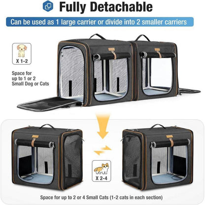 2-in-1 Haustier Transportbox XL – Faltbar & Vielseitig