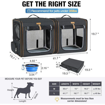 2-in-1 Haustier Transportbox XL – Faltbar & Vielseitig