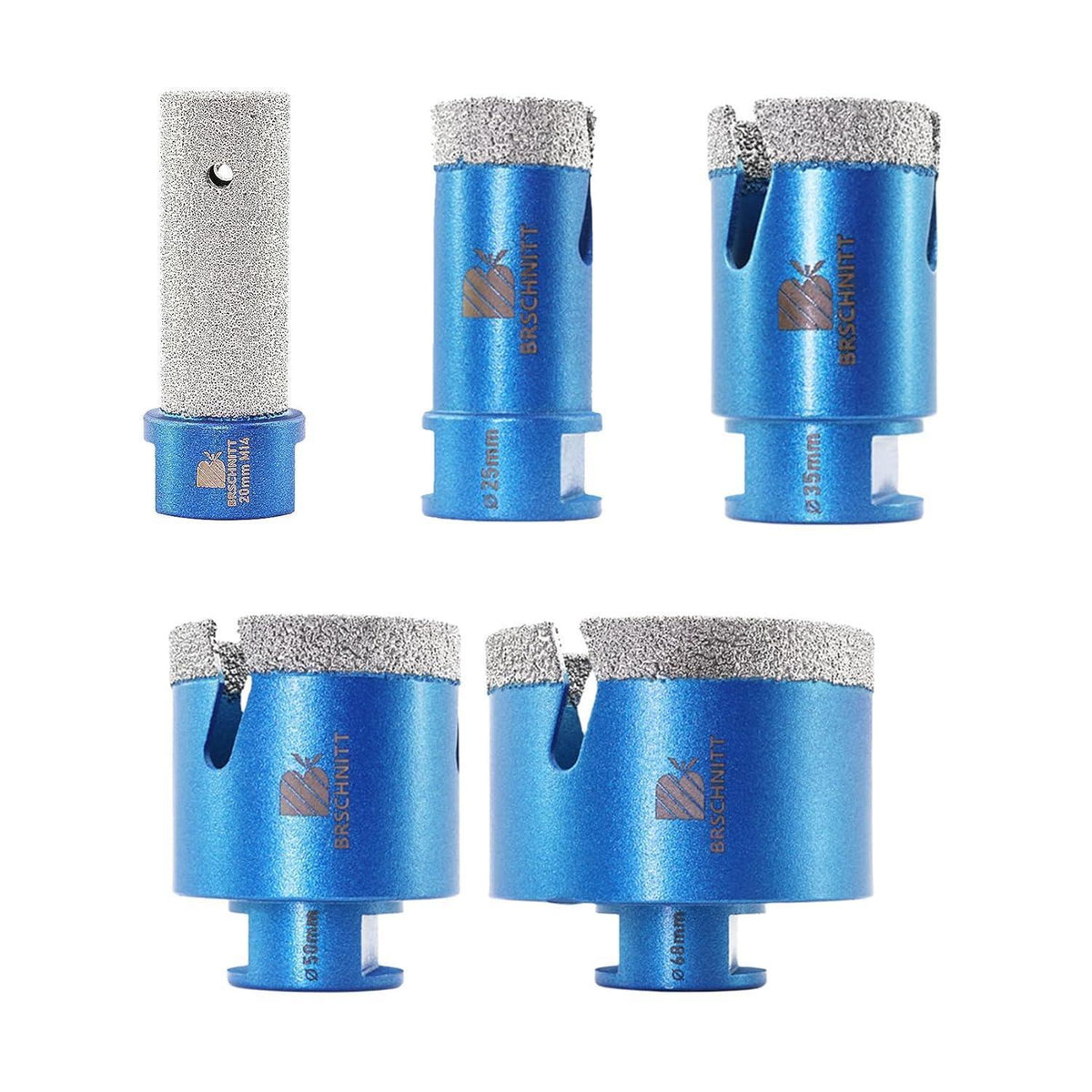 Diamant-Kernbohrer Set 25-68mm M14 für Fliesen & Stein