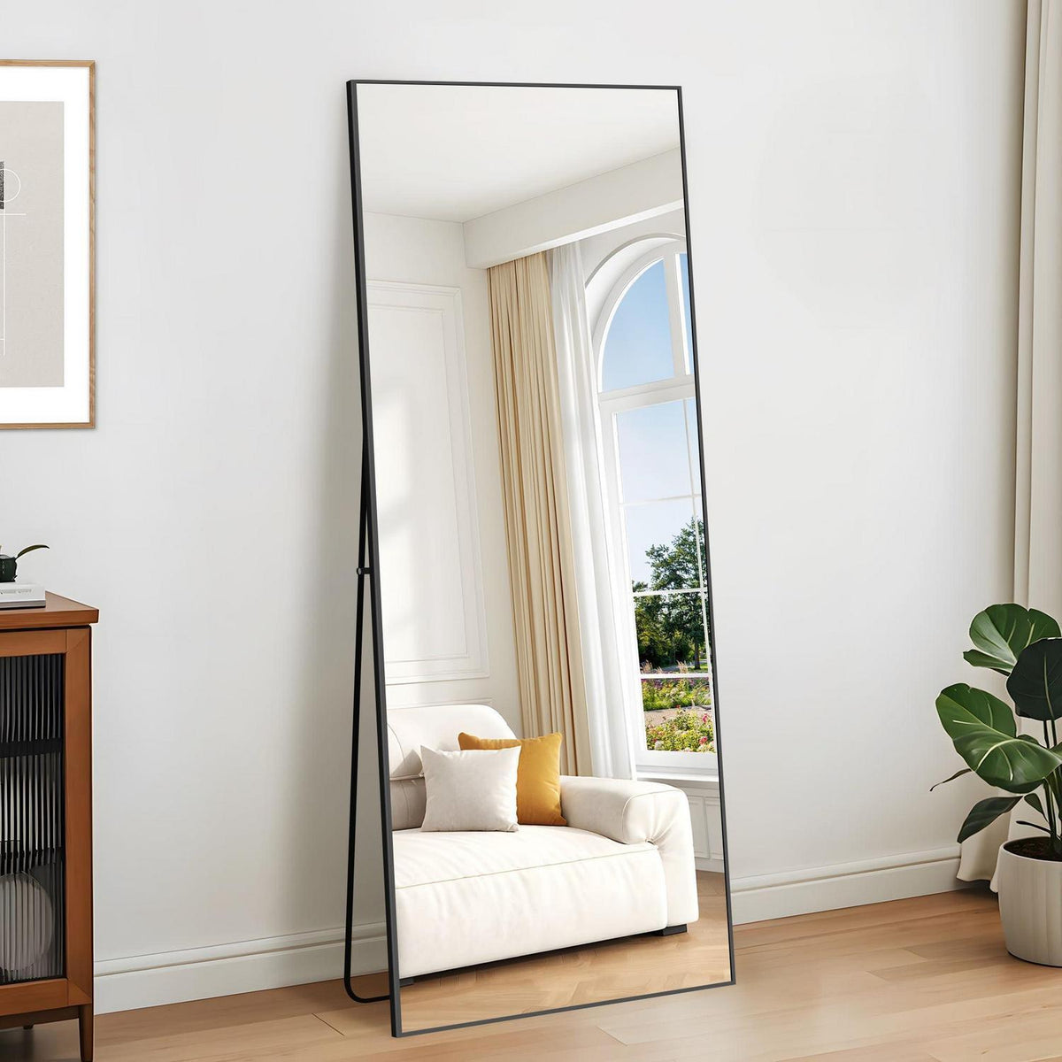 Großer Standspiegel Rechteckig 165x60cm mit Aluminiumrahmen