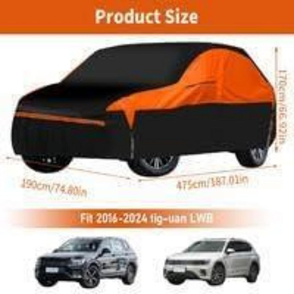 Autoabdeckung Vollgarage für VW Tiguan 2007-2024, Allwetter Schutz