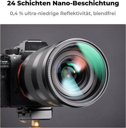 62mm Filterset Polfilter UV ND1000 24-Schichten Nano Beschichtung