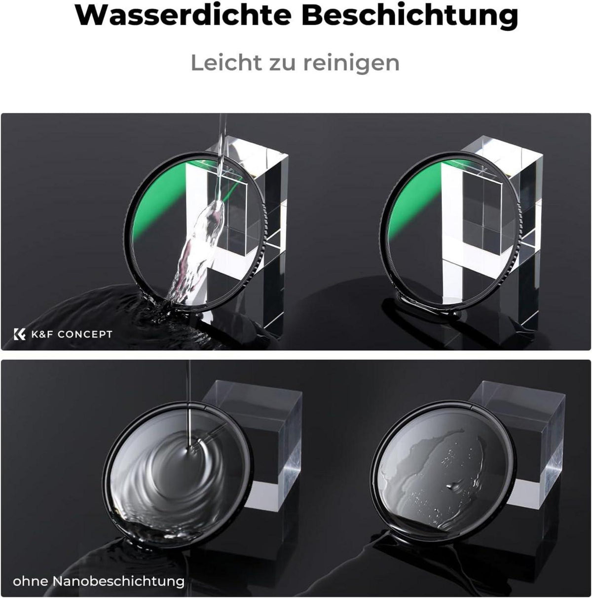 K&F Concept 62mm Nano D-Serie Filterset Polfilter UV ND1000