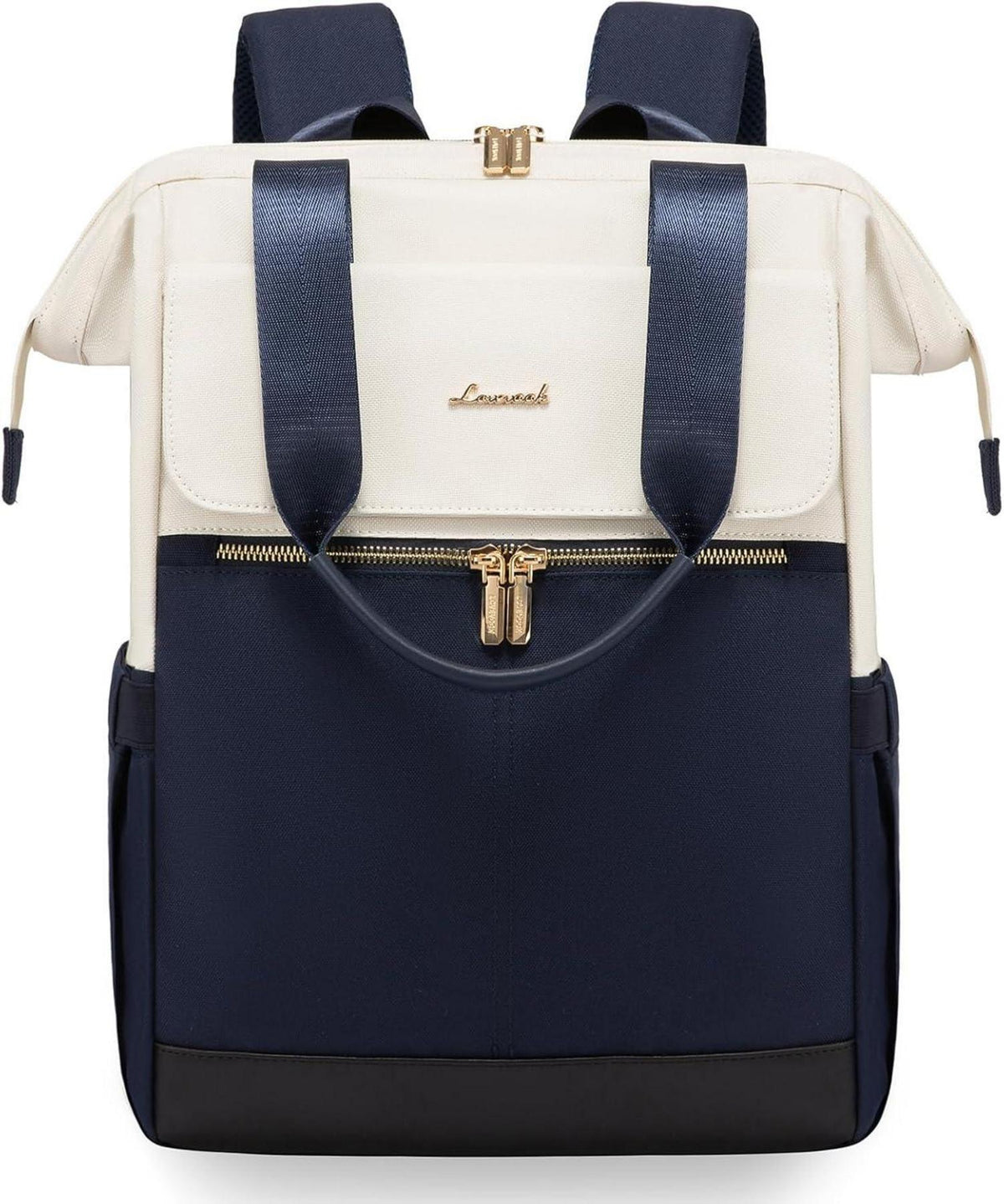 Rucksack Damen Blau mit Laptopfach 15,6 Zoll wasserdicht elegant Uni