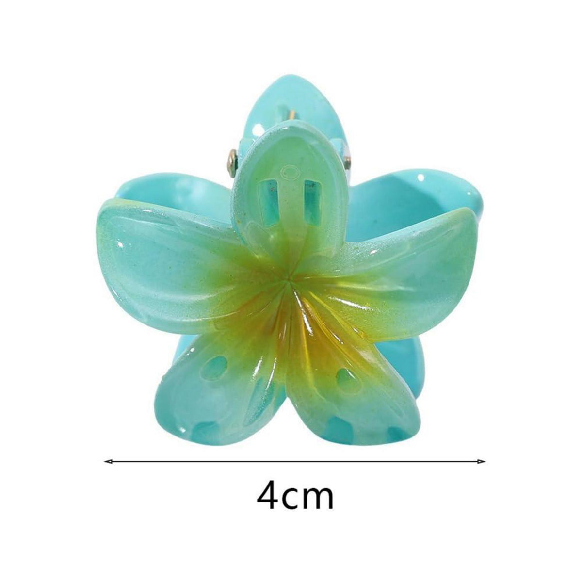 6er Set Blumen Haarklammern 4cm Acryl Haarspangen für Mädchen-Frauen