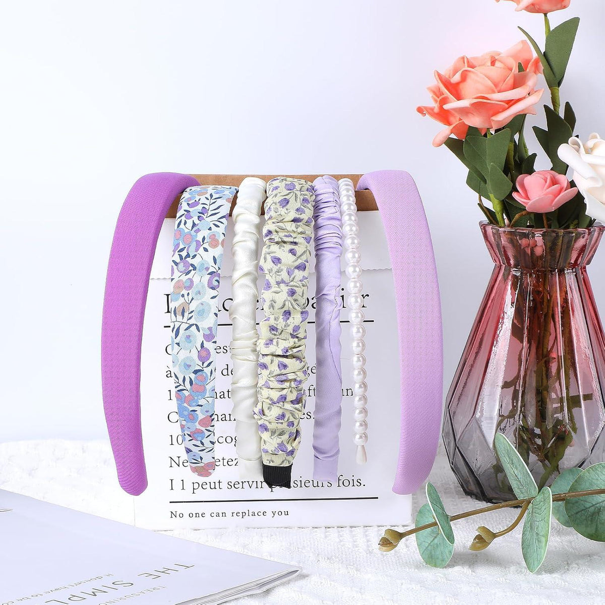 Modische Stirnbänder Damen 7-teiliges Mädchen-Stirnband-Set Glitzernde