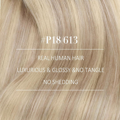 Blond Echthaar Tressen 50cm - Aschblond & Platinblond