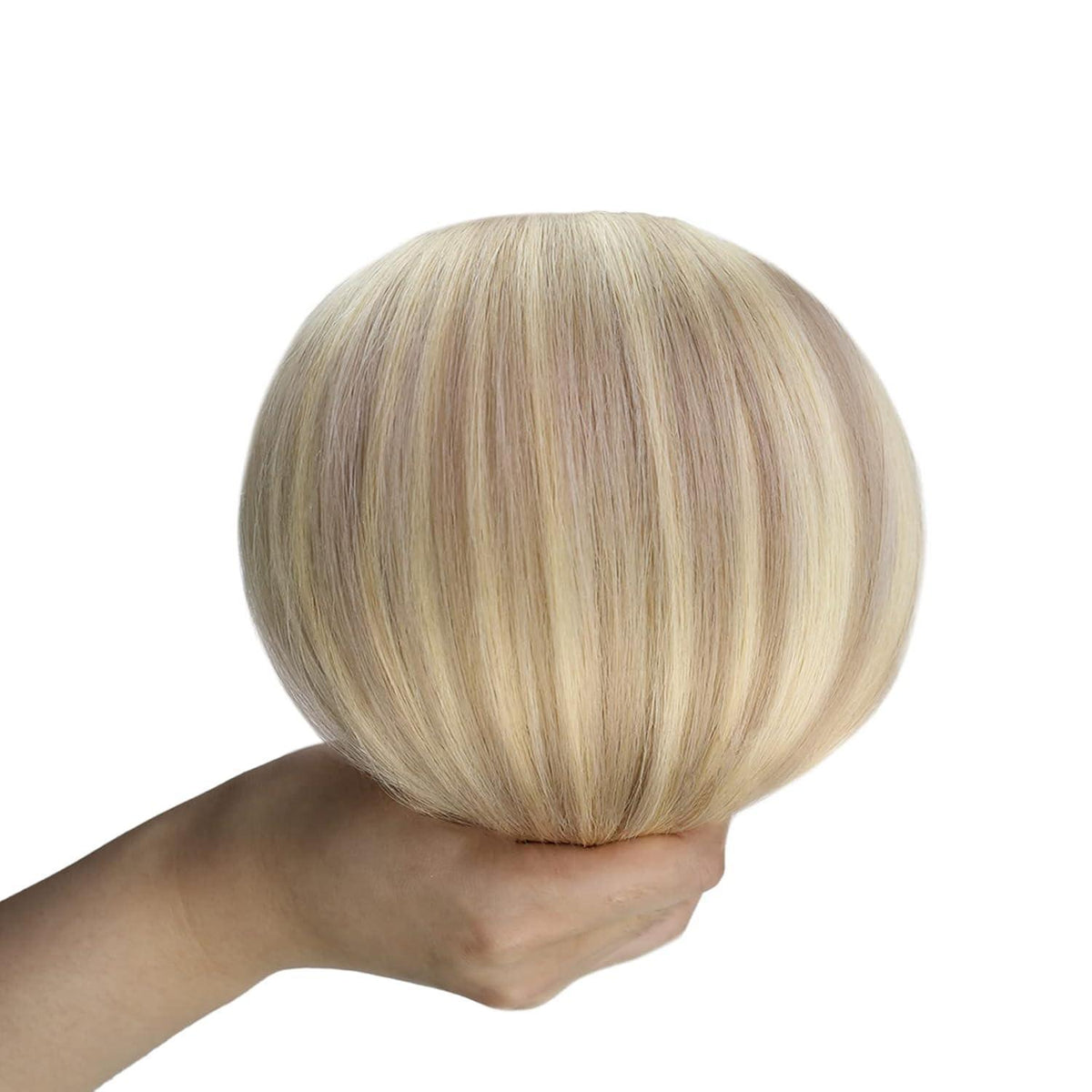 Blond Echthaar Tressen 50cm - Aschblond & Platinblond