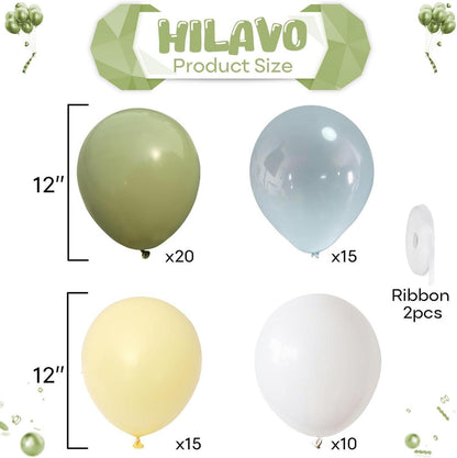 Lavendelblau Gelb Salbei Blau 60 Stk 12 Zoll Ballon Set