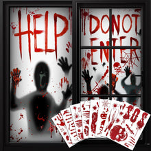 Halloween Fensterbilder Aufkleber Blutige Handabdrücke