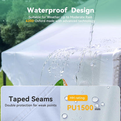 Faltpavillon 3x3 mit Markise – Wasserdicht & Winterfest