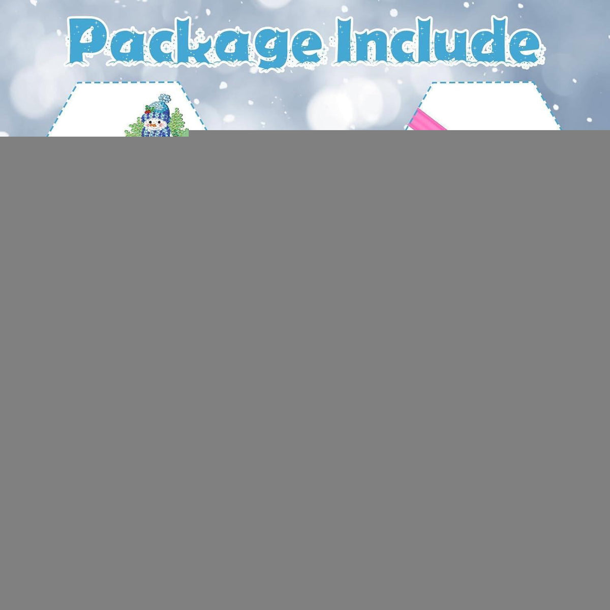 Diamant Painting Schneemann Anhänger Set Weihnachten DIY Basteln