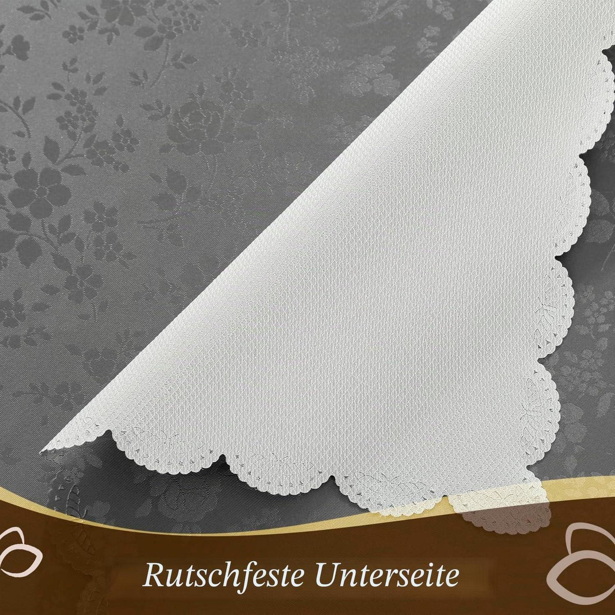 Wasserdichte Tischdecke Outdoor 240x140 cm Grau – Wachstischdecke