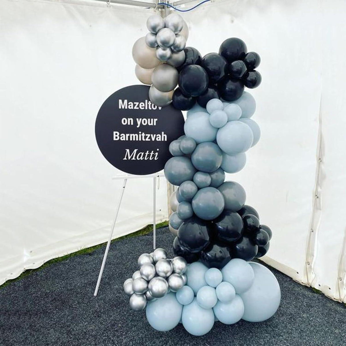 Luftballon Set Grün Blau Schwarz 60 Stück 12 Zoll Helium Ballon Jungen