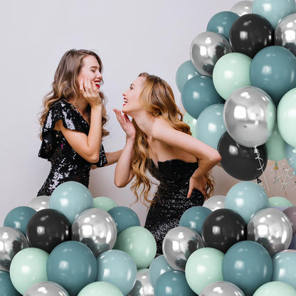 Grün Blau Schwarz 60 Stück 12 Zoll Rennauto Rennwagen Luftballons für
