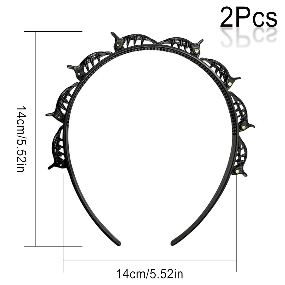 2er-Pack Haarreif Twist Clip Stirnband Frauen Mädchen