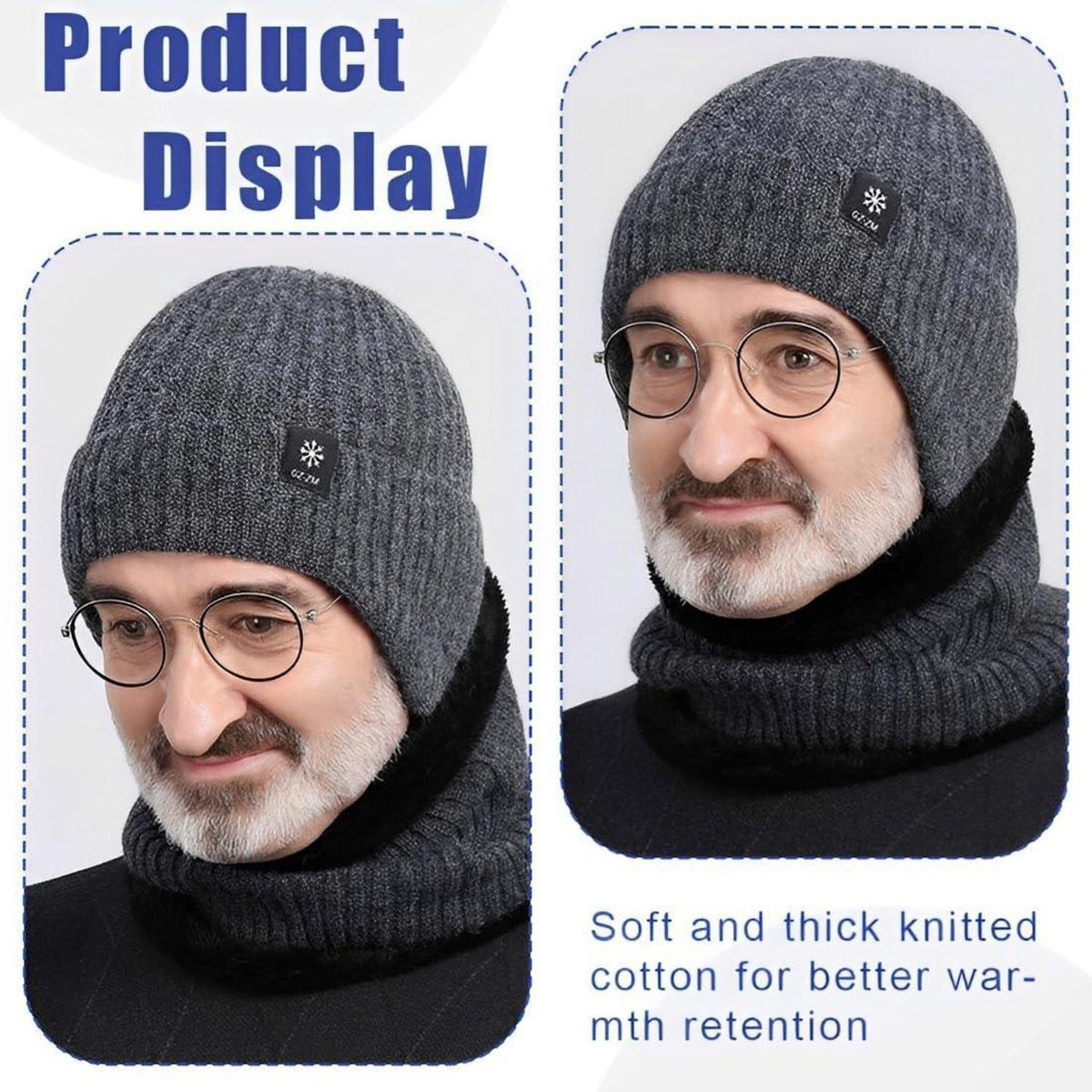 Warme Strickmütze Thermo Beanie für Damen und Herren