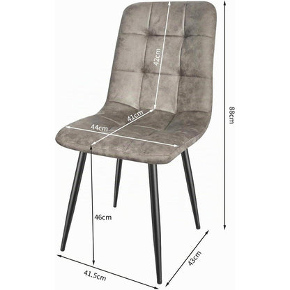 LEWE Esszimmerstühle 2er Set, Braun in Lederoptik