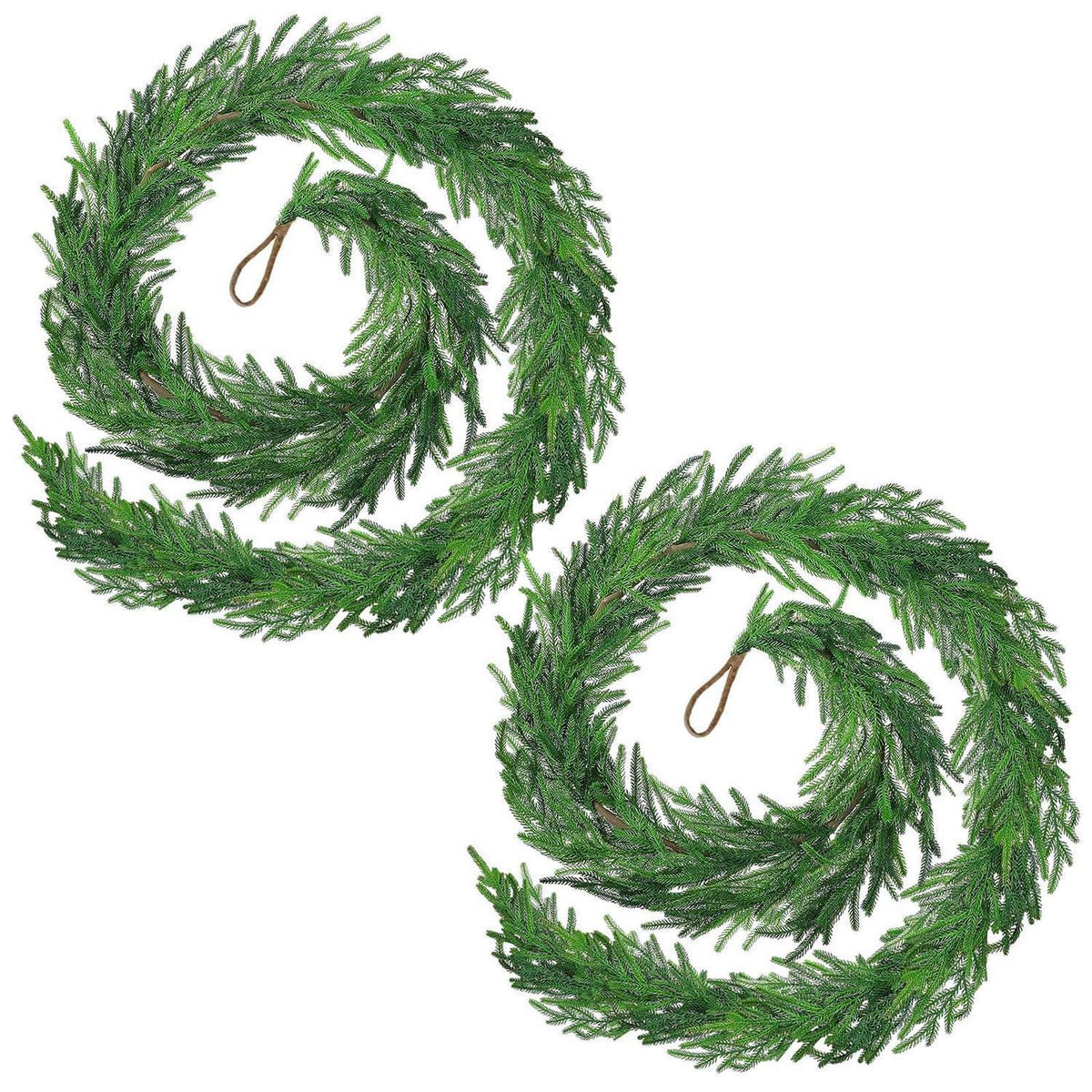 Künstliche Tannengirlande 3.6m (12ft) - 2er Set für Weihnachten
