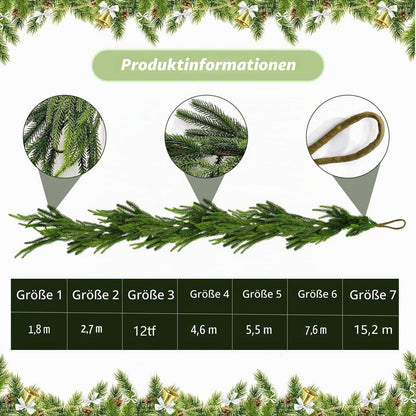 Künstliche Tannengirlande 2.7m (9ft) - 2er Set für Weihnachten