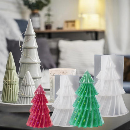 2x Weihnachtsbaum Silikonform für Kerzen & Seife DIY