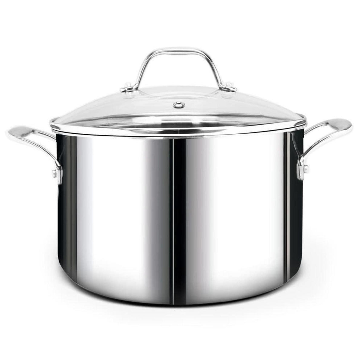 Edelstahl Suppentopf 6,6L, 3-lagig, Nickelfrei & Hochglanzpoliert