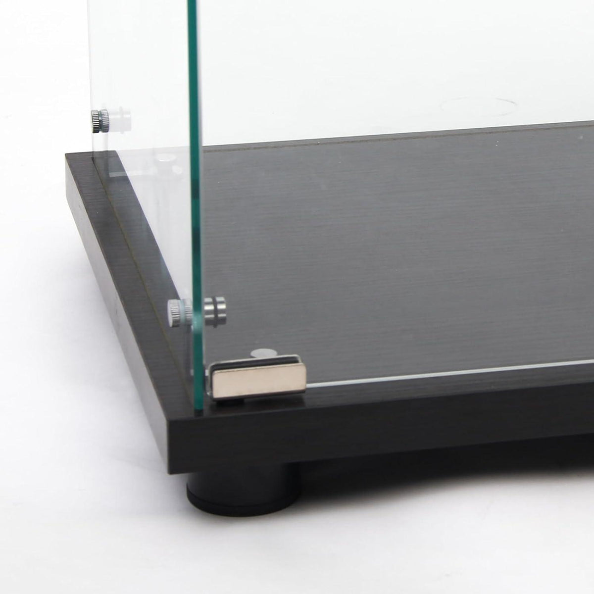 Glasvitrine Standvitrine Schwarz 125x42x36 cm