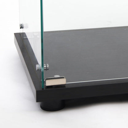 Glasvitrine Standvitrine Schwarz 125x42x36 cm
