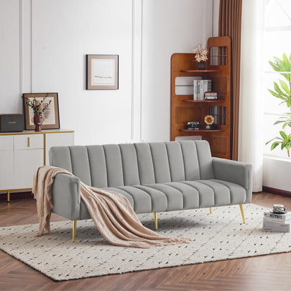 Klappbares Schlafsofa Grau – 2-Sitzer, Modern & Vielseitig