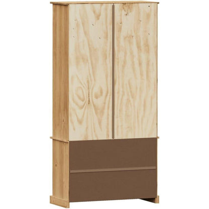 Vitrine Kiefer Massivholz 85x35x170 cm