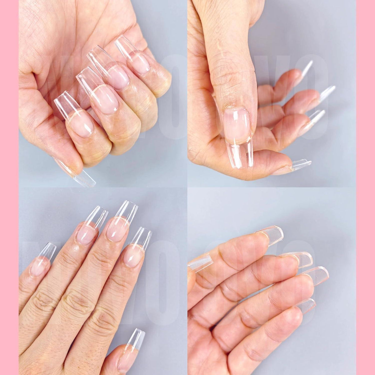 Extra dicke Soft Gel Nagelspitzen Medium Square 14 Größen