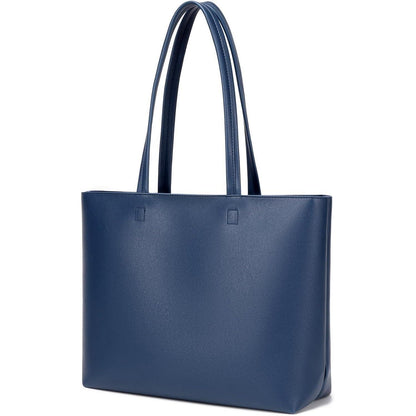 Damen Henkeltasche Shopper Bag Dark Blue in Lederoptik