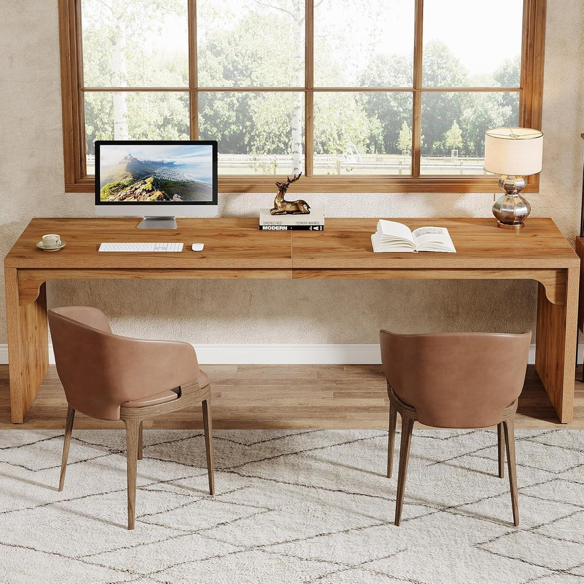 Doppelter Schreibtisch 180x59cm – Home Office & Büro