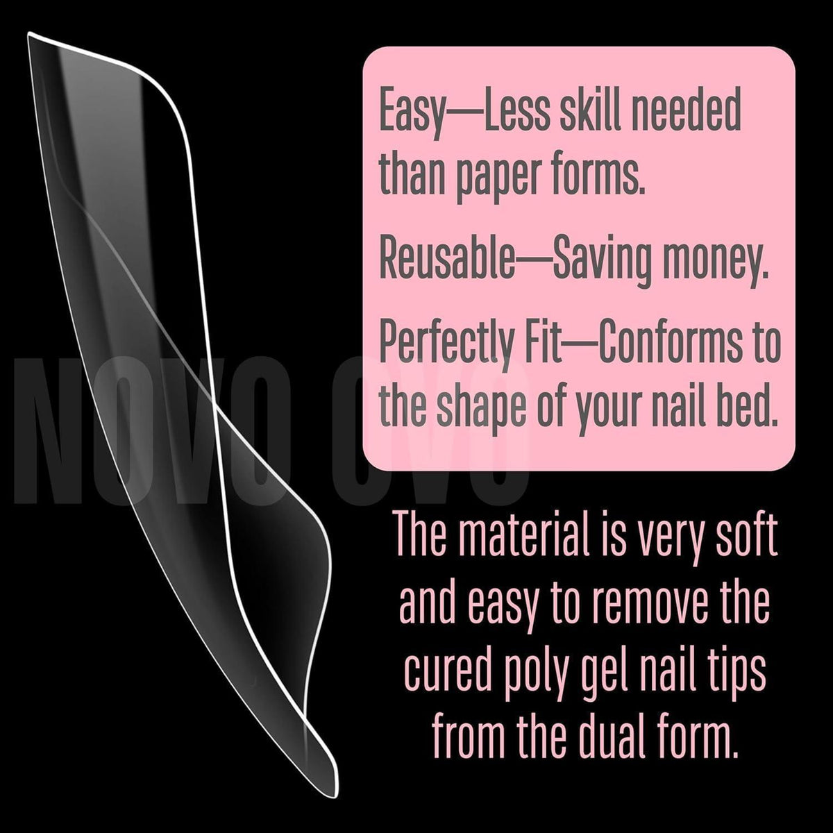 Duck Nail Dual Forms – 240 Stück, 12 Größen für Polygel