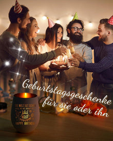 Geburtstagsgeschenk Windlicht mit Gravur für Frauen