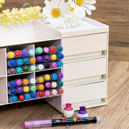 72er Acryl-Marker Set mit Pinselspitze – Vielseitige Farben